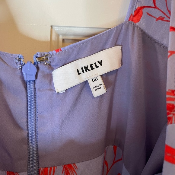 Likely Juno Floral Tiered Midi Dress in Periwinkle size 00 - Picture 9 of 10